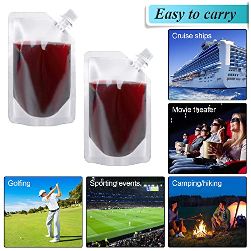 24 Pcs Plastic Flasks, 8 Oz Concealable and Reusable Drink - Product Imagery