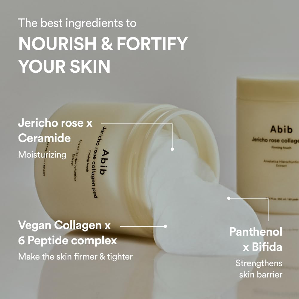 Abib Jericho Rose Non-animal Collagen Pad Firming Touch 60pads - Abib