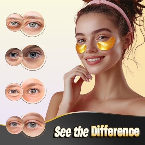 24K Gold Under Eye Patches - 60 Pack Eye Masks - Product Imagery