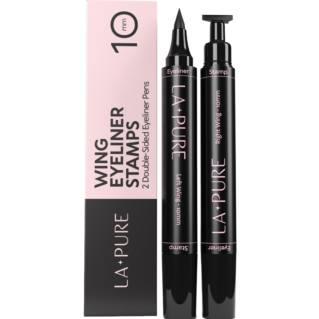 LA PURE Winged Eyeliner Stamp for Easy Cat Eye Makeup 2x, Black – 10mm - View 2