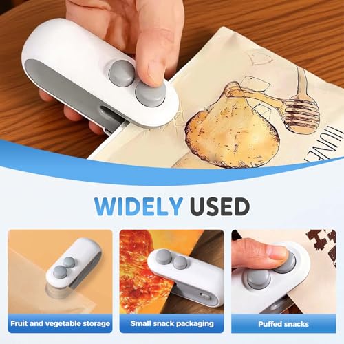 Mini Bag Sealer, 2026 Upgraded 2 in 1 Mini Bag Sealer with - Product Imagery