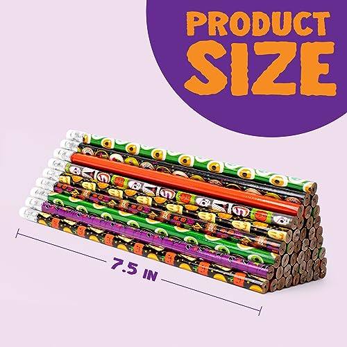 JOYIN 48PCS Halloween Pencils Bulk with Eraser, Colorful Fall - Product Imagery