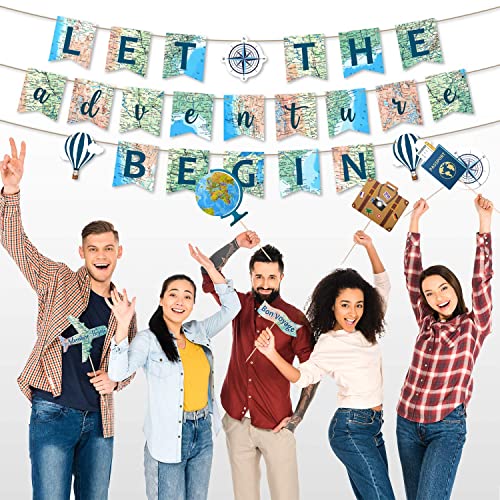 Yaaaaasss! 52pcs Travel Themed Party Decorations Let the - Product Imagery