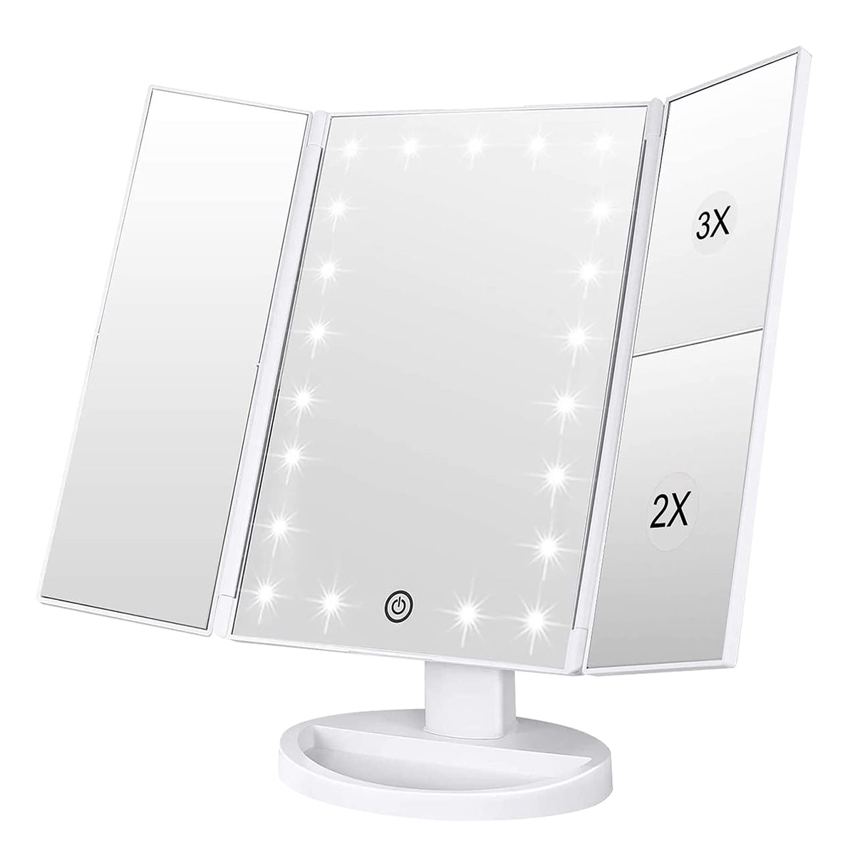 WEILY Makeup Mirror with 21 LED Lights Two Power Supply - WEILY Official Imagery - 1