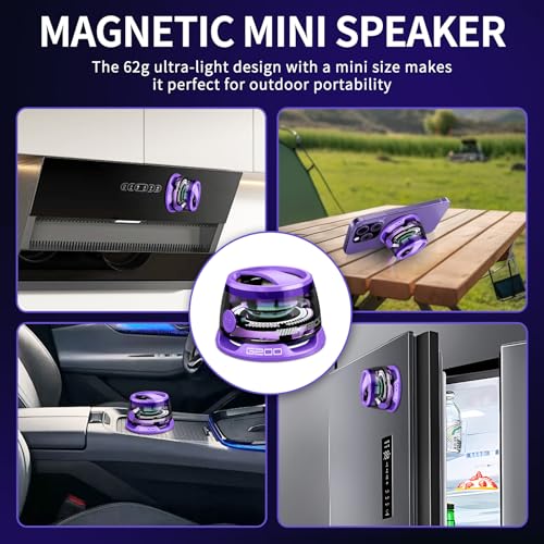Magnetic Bluetooth Speaker - Portable Mini Speakers with RGB - Product Imagery