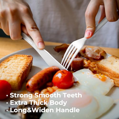 600Pack Disposable Plastic Forks Bulk White Heavy Duty Plastic - Product Imagery