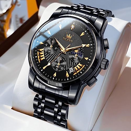 OLEVS Men Watches Luxury Waterproof Luminous Easy Read - Product Imagery