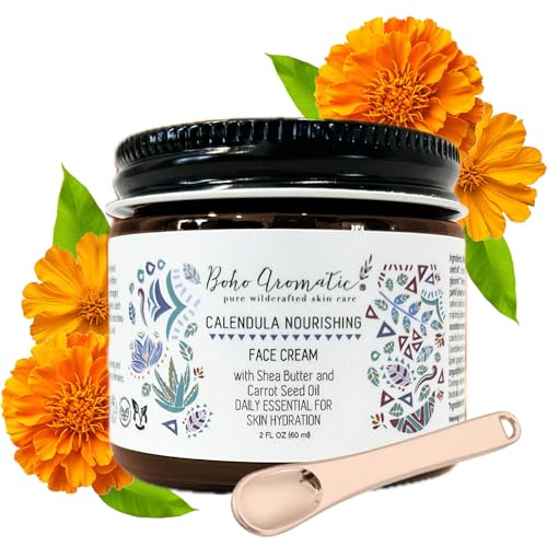 Calendula Nourishing Face Cream for Dry Skin Natural Organic - Boho Aromatic Official Imagery - 1