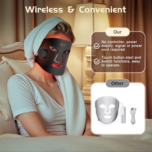 Wireless Red Light Therapy Mask for Face with 4 Modes, Led Face - Product Imagery