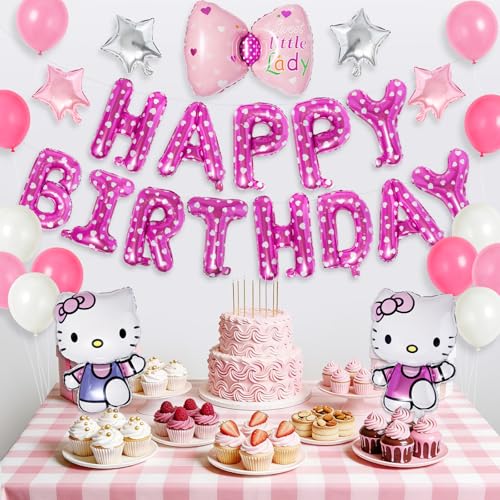 Kitty Birthday Decorations Party Supplies | Cute Pink Party - Product Imagery