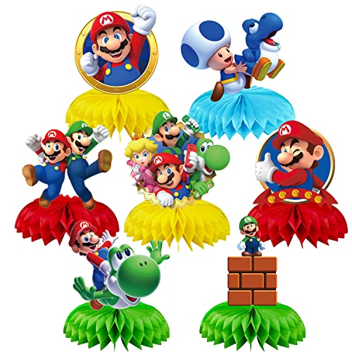 Honeycomb Centerpiece Super Brother Themed Party Supplies - Product Imagery