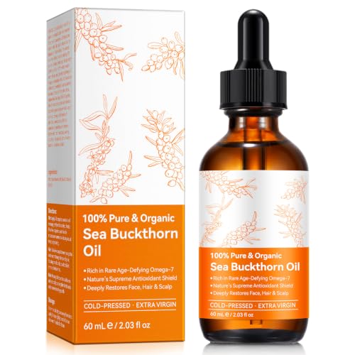 Cold-Pressed Sea Buckthorn Seed Oil, Sea Buckthorn Oil, Facial & - Product Imagery
