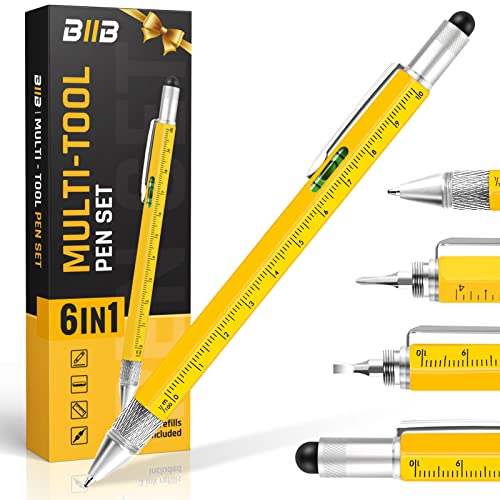 BIIB Gifts for Men 6 in 1 Multitool Pen, Anniversary Birthday - Product Imagery