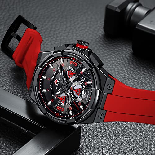 MF MINI FOCUS Mens Watches Unique Hollow Casual Wrist Watch - Product Imagery