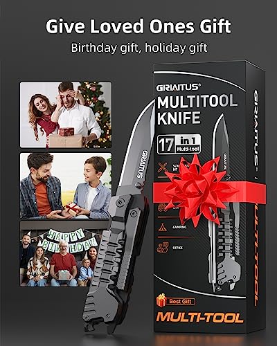 17 in 1 Multitool Knife Fire Starting Stick Bottle Opener Saw - Product Imagery