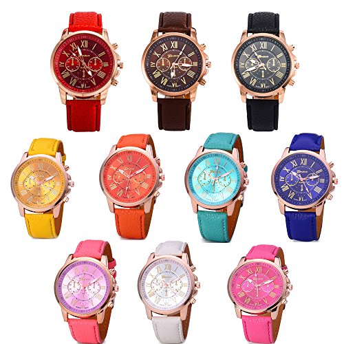 Wholesale Watches 10 Pack Fashion Ladies Women PU Leather - Product Imagery