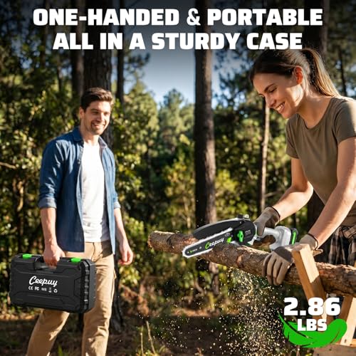 CEEPUY Mini Chainsaw Cordless,6 Inch Portable Electric Chainsaw - Product Imagery