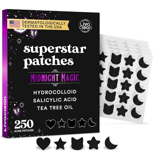 Livaclean 250CT Black Star Pimple Patches for Face - Hello Kitty - Product Imagery