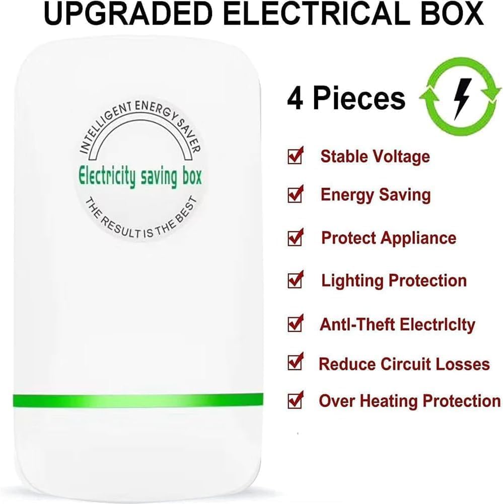 4PC Electricity Saving Box, Energy Saving Device Smart, Save Plug - Generic Official Product View 3