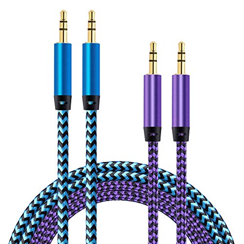 AILKIN 2pack/10 Ft Aux Cord 3.5mm Audio Cable Ox Chord Male To Ma by AILKIN - Angle View 1