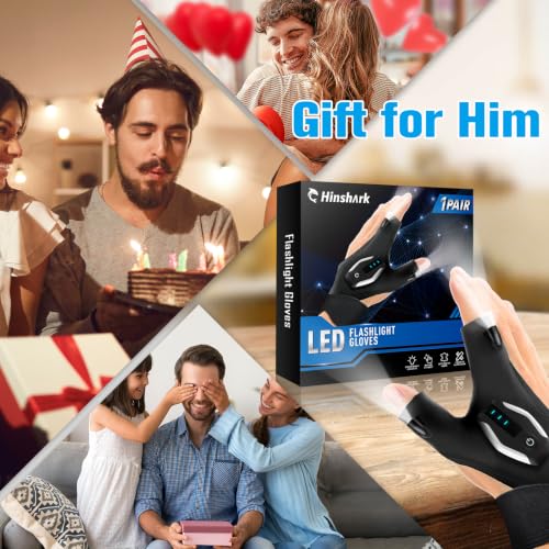 Gifts for Men LED Flashlight Gloves, Anniversary Birthday Gifts - Product Imagery