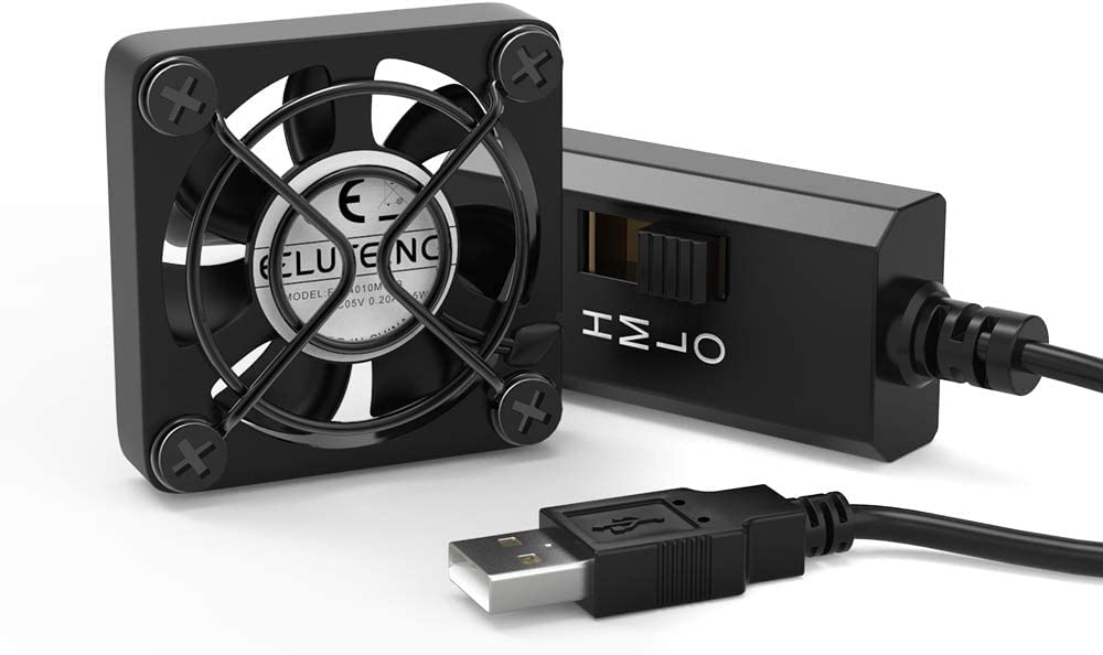 ELUTENG 40mm USB Fan with 3 Speed Control USB Ventilator 5V Max 5 by ELUTENG - Angle View 1