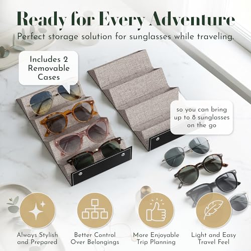 Up to 18 slots Multiples Glasses Case Organizer-Sunglasses Case - Product Imagery