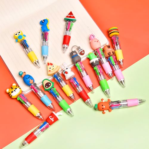 24Pcs Mini Multicolor Pens in One 4-in-1, Cute Pens Bulk for - Product Imagery