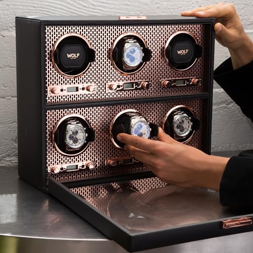 Wolf Axis Watch Winder with Glass Cover - Secure Fit with - Product Imagery