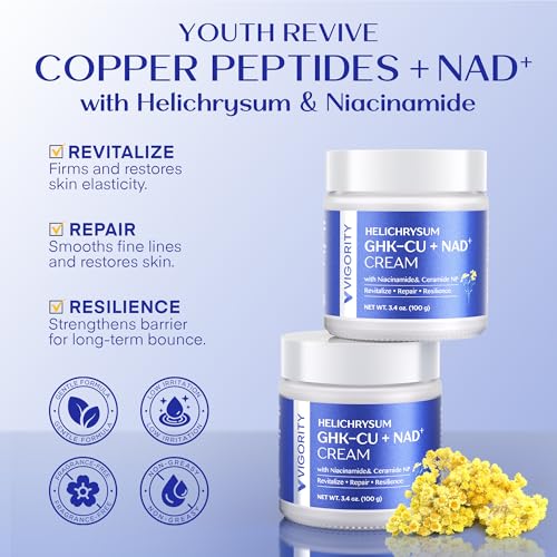 Vigority Copper Peptides Cream for Thin & Mature Skin: GHK-Cu - Product Imagery