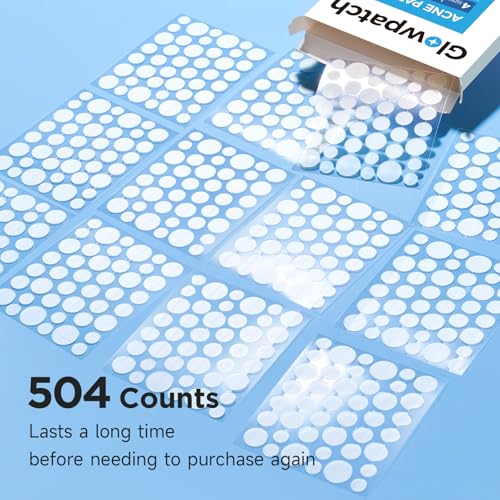 504 Counts 4 Sizes Hydrocolloid Pimple Patches for Face - Product Imagery