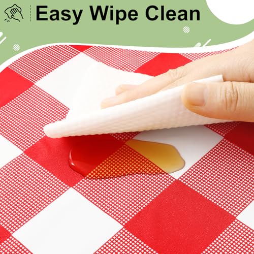 4 Packs Buffalo Disposable Table Cloth, 54 x 108 Inch Waterproof - Product Imagery