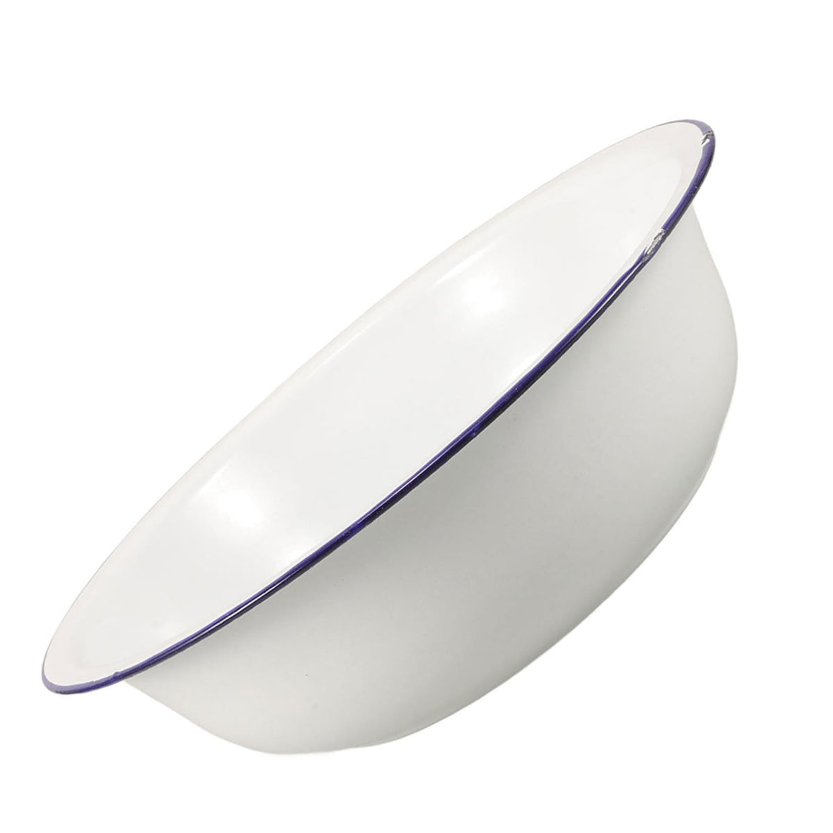 Vintage White Enamel Foot Bath Basin Large Capacity 34cm - TOGEVAL Official Imagery - 1