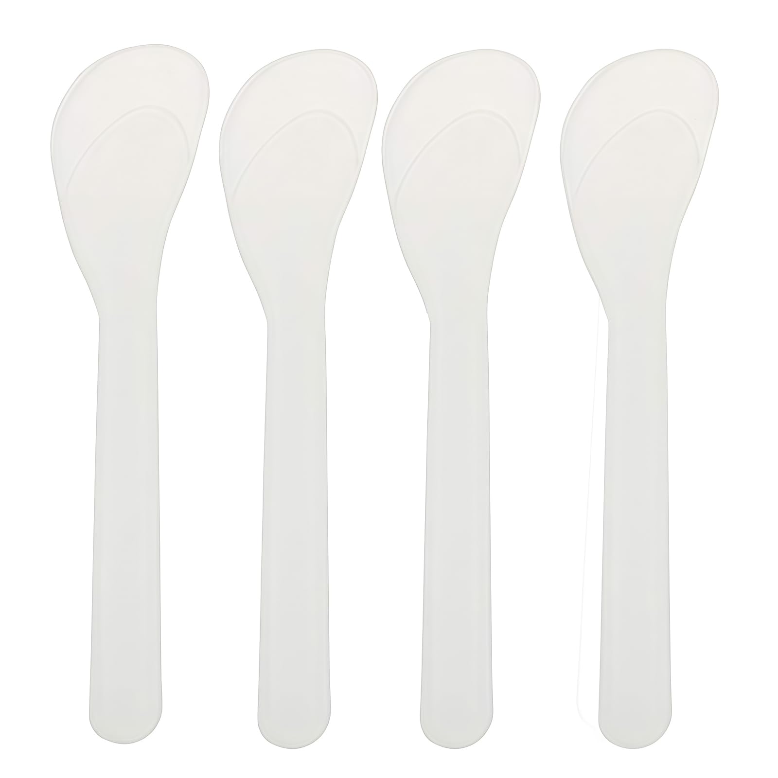 50Pcs Transparent Premium Plastic Cosmetic Spatula Makeup Scoop - Happyupcity