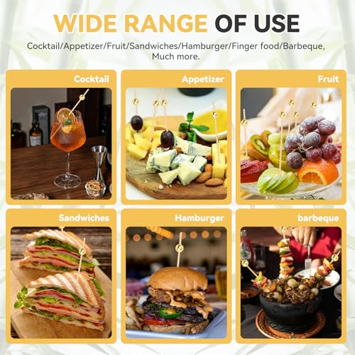 200PCS Cocktail Picks, Fancy Toothpicks for Appetizers, - Product Imagery