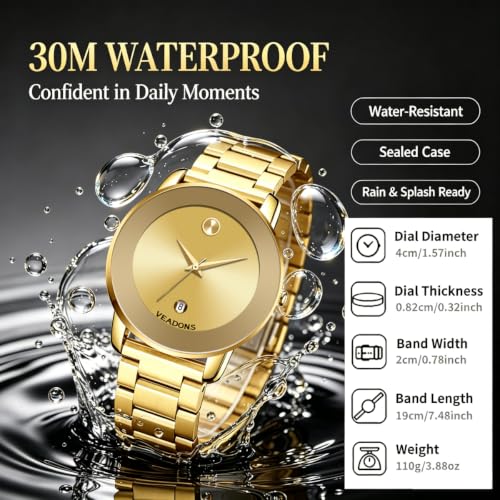 Unisex Watches Business Quartz Watches for Men and Women Round - Product Imagery