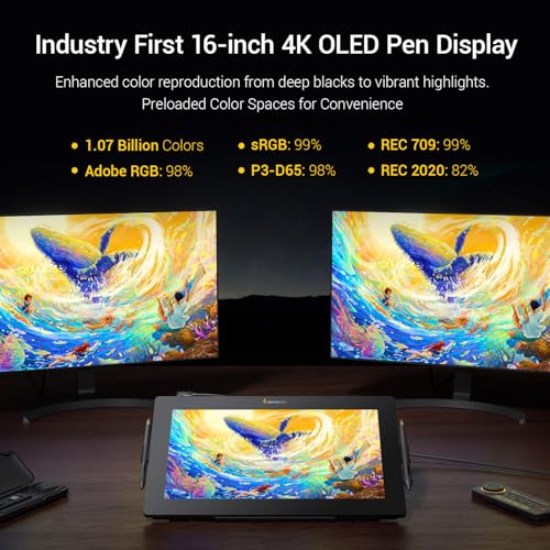 Xencelabs Pen Display 16 Bundle with Quick Keys, 16" 4K OLED - Product Imagery