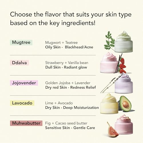 WHIPPED Cream Facial Cleanser Ddalva - Strawberry & Vanilla bean - Product Imagery