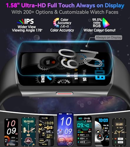 Smart Watch Fitness Tracker with 24/7 Heart Rate, Blood Oxygen - Product Imagery