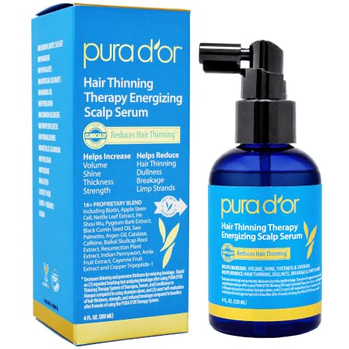 PURA D'OR Hair Thinning Therapy Energizing Scalp Serum w - Copper Tripeptide & - PURA D'OR Official Product View 1