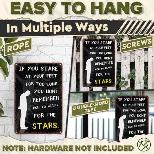 8x12 Inch Aluminum Metal Sign, Inspirational Wall Art Decor, - Product Imagery