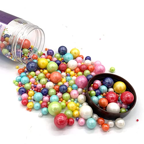 Weraru Edible Mixed Pearl Sugar Sprinkles Candy Mixing Size - Product Imagery