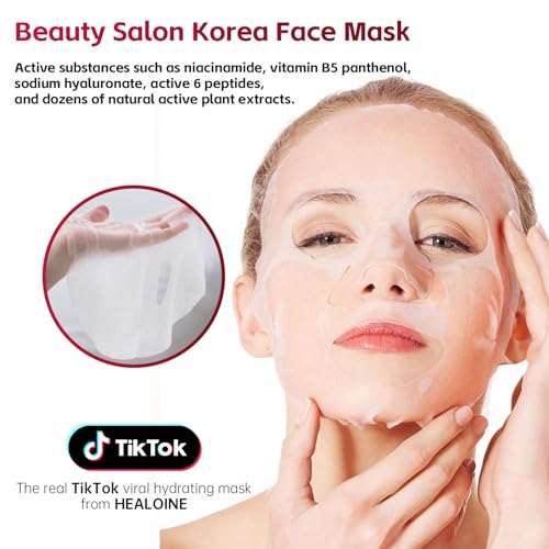 10 Packs Serum Mask Rice Nature Facial Mask Real Collagen - Product Imagery