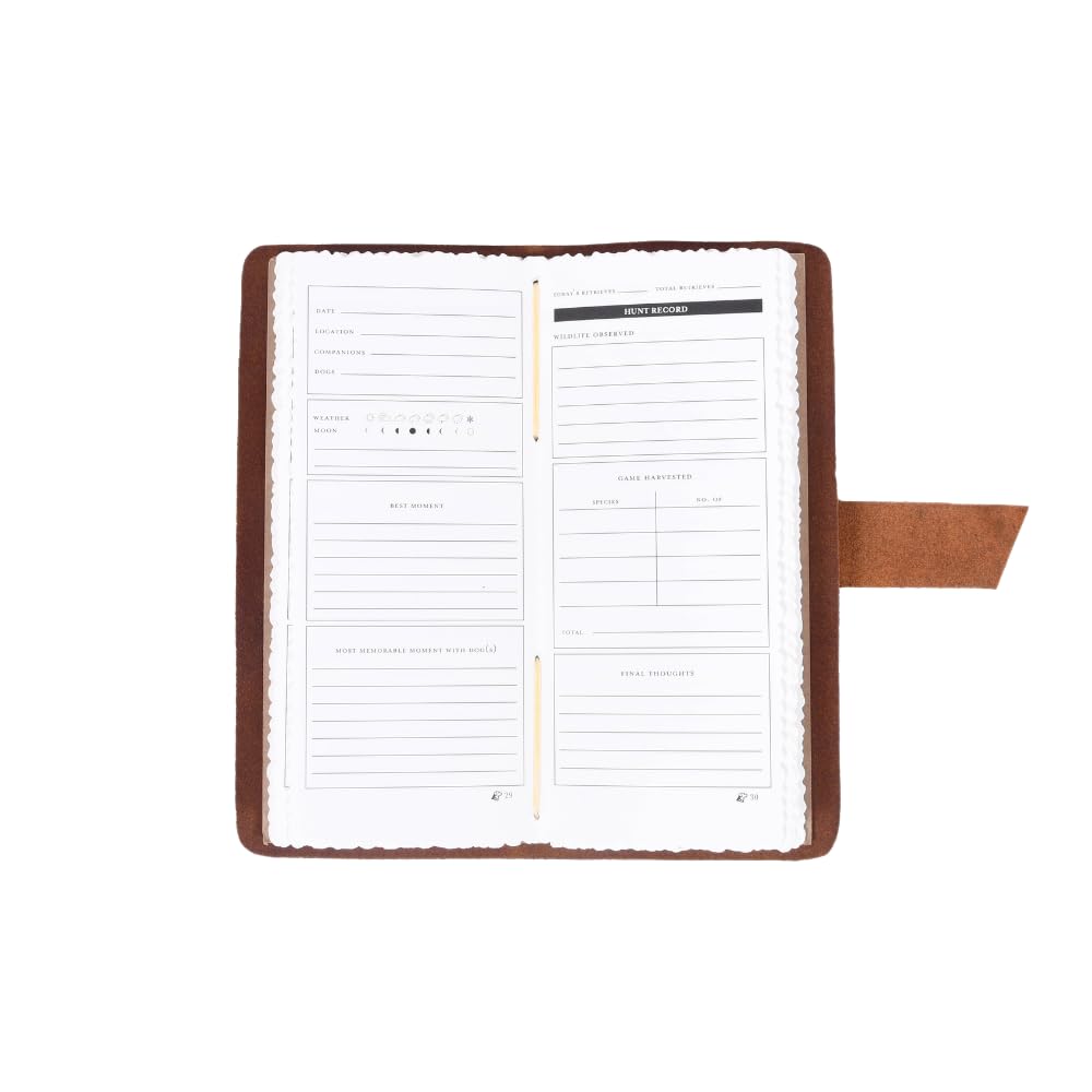 GUNNER Hunting Log Journal Notebook Premium Leather Field - Premium Selection Official Imagery - 4