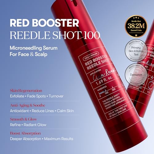 VT COSMETICS Red Booster Reedle Shot 100 Serum, 1.69 fl oz (50ml) - Product Imagery