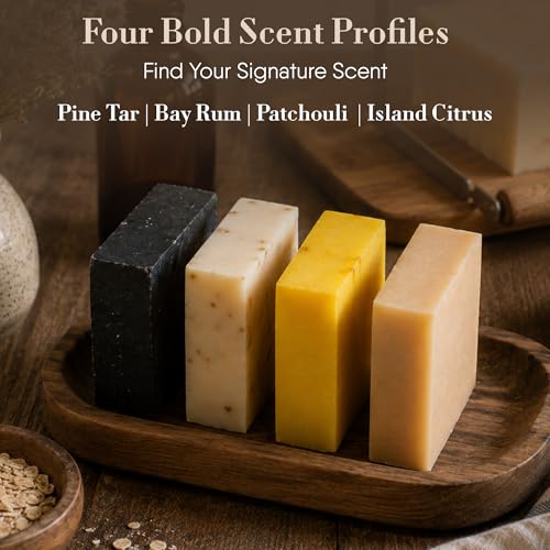 360Feel Mens Bar Soap - Made in the USA - Castile Handmade All - Product Imagery
