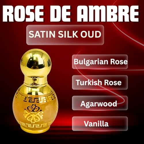 Rose De Ambre (10 ML) Long Lasting Unisex 100% Pure Perfume Oil. - Product Imagery