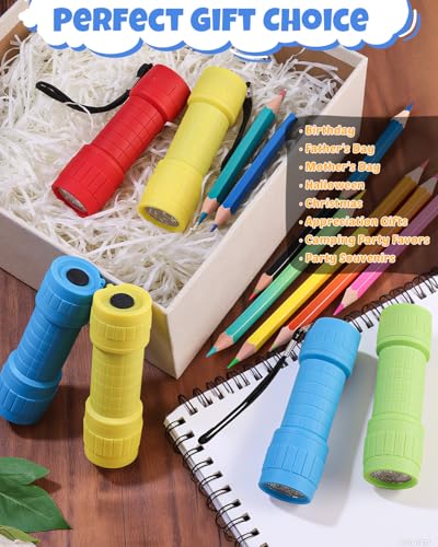 EverBrite 16‑Pack 9‑LED Mini Flashlights, 48 AAA Batteries - Product Imagery