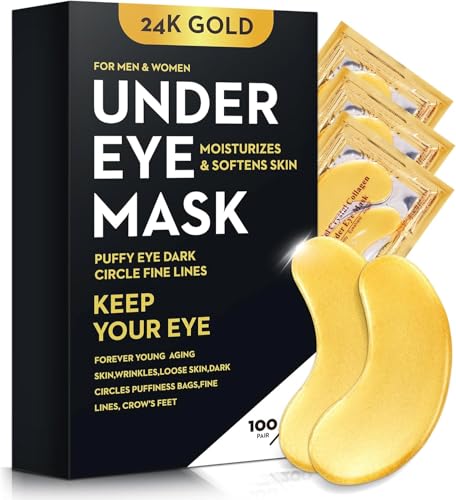 200Pcs 100 Pair Under Eye Patches Gold for Dark Circles - Bukamkom Official Imagery - 1