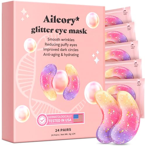 Under Eye Patches (24 Pairs) - Tri-color Glitter Eye Gel Pads - Product Imagery